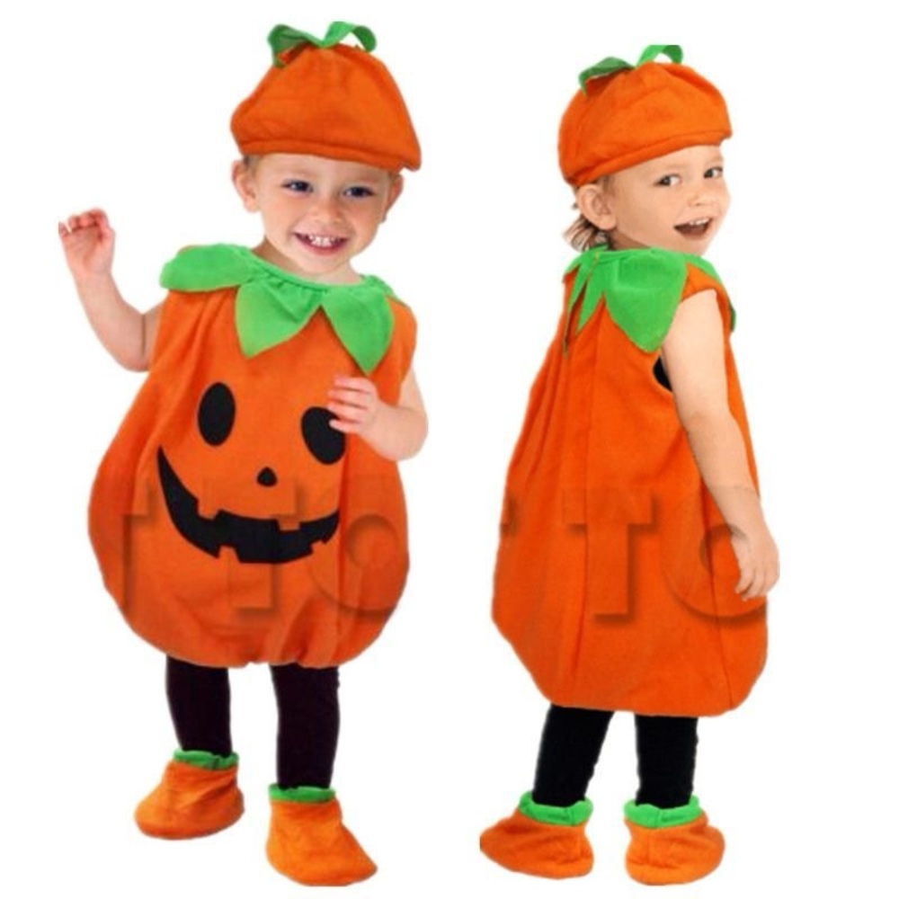 Toddler Pumpkin Halloween Costume, Suitable for 1-2 year old